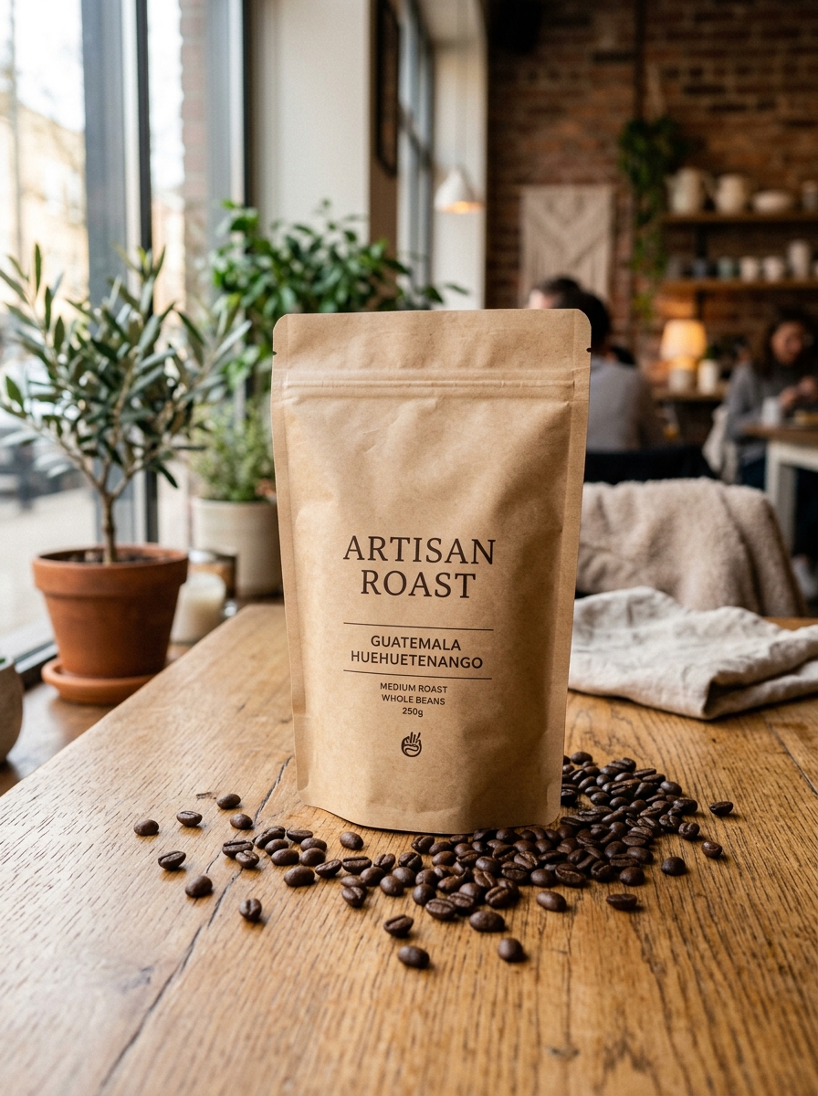 Pouch Kopi Artisan di Kafe Estetik